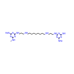 CNc1nc(N)nc(NCCCNCCCCCCCCCNCCCNc2nc(N)nc(NC)n2)n1 ZINC000013864372