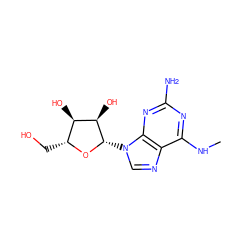 CNc1nc(N)nc2c1ncn2[C@@H]1O[C@H](CO)[C@@H](O)[C@H]1O ZINC000013611525