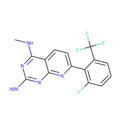 CNc1nc(N)nc2nc(-c3c(F)cccc3C(F)(F)F)ccc12 ZINC000034845167