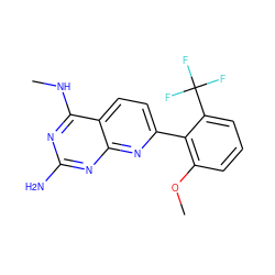 CNc1nc(N)nc2nc(-c3c(OC)cccc3C(F)(F)F)ccc12 ZINC000034843517