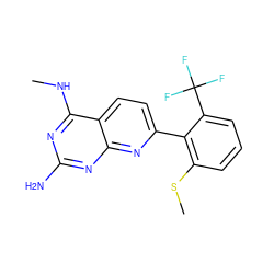 CNc1nc(N)nc2nc(-c3c(SC)cccc3C(F)(F)F)ccc12 ZINC000034843520