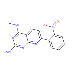 CNc1nc(N)nc2nc(-c3ccccc3[N+](=O)[O-])ccc12 ZINC000034844442