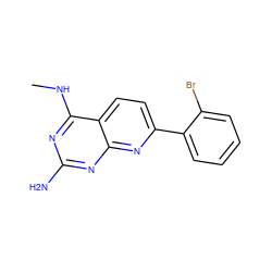 CNc1nc(N)nc2nc(-c3ccccc3Br)ccc12 ZINC000034844660