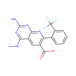 CNc1nc(N)nc2nc(-c3ccccc3C(F)(F)F)c(C(=O)O)cc12 ZINC000034845343