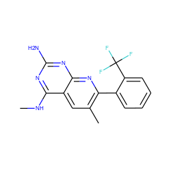 CNc1nc(N)nc2nc(-c3ccccc3C(F)(F)F)c(C)cc12 ZINC000034845945