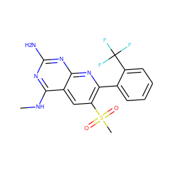 CNc1nc(N)nc2nc(-c3ccccc3C(F)(F)F)c(S(C)(=O)=O)cc12 ZINC000034846354