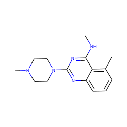CNc1nc(N2CCN(C)CC2)nc2cccc(C)c12 ZINC000045497009