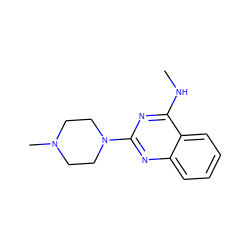 CNc1nc(N2CCN(C)CC2)nc2ccccc12 ZINC000041146716