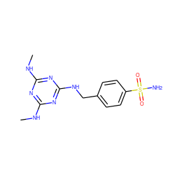 CNc1nc(NC)nc(NCc2ccc(S(N)(=O)=O)cc2)n1 ZINC000028388880