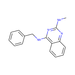 CNc1nc(NCc2ccccc2)c2ccccc2n1 ZINC000004186254