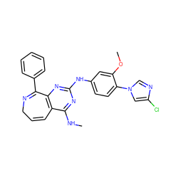 CNc1nc(Nc2ccc(-n3cnc(Cl)c3)c(OC)c2)nc2c1C=CCN=C2c1ccccc1 ZINC000653713230