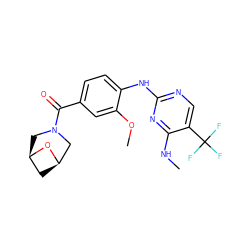 CNc1nc(Nc2ccc(C(=O)N3C[C@@H]4C[C@H](C3)O4)cc2OC)ncc1C(F)(F)F ZINC000169705173