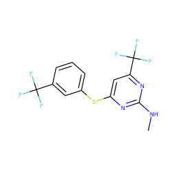 CNc1nc(Sc2cccc(C(F)(F)F)c2)cc(C(F)(F)F)n1 ZINC000001396768