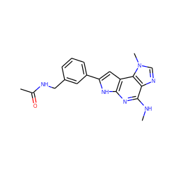 CNc1nc2[nH]c(-c3cccc(CNC(C)=O)c3)cc2c2c1ncn2C ZINC000043063054