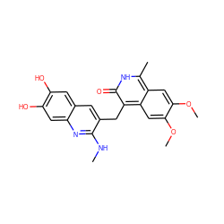 CNc1nc2cc(O)c(O)cc2cc1Cc1c(=O)[nH]c(C)c2cc(OC)c(OC)cc12 ZINC000142281199