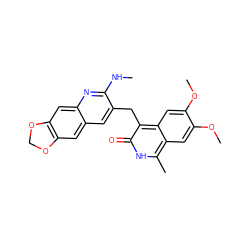 CNc1nc2cc3c(cc2cc1Cc1c(=O)[nH]c(C)c2cc(OC)c(OC)cc12)OCO3 ZINC000201605091