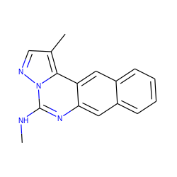 CNc1nc2cc3ccccc3cc2c2c(C)cnn12 ZINC000000003132