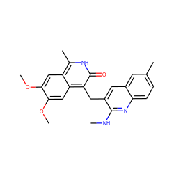 CNc1nc2ccc(C)cc2cc1Cc1c(=O)[nH]c(C)c2cc(OC)c(OC)cc12 ZINC000201639235