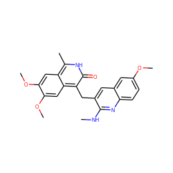 CNc1nc2ccc(OC)cc2cc1Cc1c(=O)[nH]c(C)c2cc(OC)c(OC)cc12 ZINC000201639346