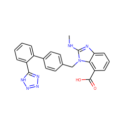 CNc1nc2cccc(C(=O)O)c2n1Cc1ccc(-c2ccccc2-c2nnn[nH]2)cc1 ZINC000013832283