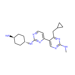 CNc1ncc(-c2ccnc(N[C@H]3CC[C@H](N)CC3)n2)c(CC2CC2)n1 ZINC000653745020