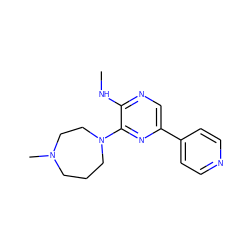 CNc1ncc(-c2ccncc2)nc1N1CCCN(C)CC1 ZINC000045336853