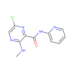 CNc1ncc(Cl)nc1C(=O)Nc1ccccn1 ZINC000028129088