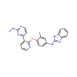 CNc1nccc(-c2cccnc2Oc2ccc(Nc3nc4ccccc4[nH]3)cc2C)n1 ZINC000040393751