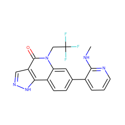 CNc1ncccc1-c1ccc2c3[nH]ncc3c(=O)n(CC(F)(F)F)c2c1 ZINC000220112316