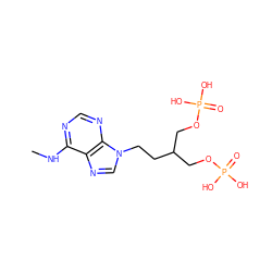 CNc1ncnc2c1ncn2CCC(COP(=O)(O)O)COP(=O)(O)O ZINC000003972775