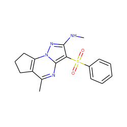 CNc1nn2c3c(c(C)nc2c1S(=O)(=O)c1ccccc1)CCC3 ZINC000049792831