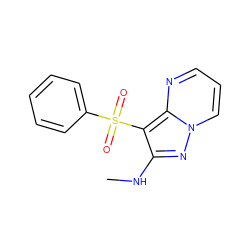 CNc1nn2cccnc2c1S(=O)(=O)c1ccccc1 ZINC000066074052