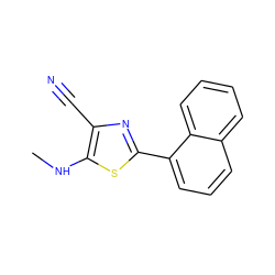 CNc1sc(-c2cccc3ccccc23)nc1C#N ZINC000169345951