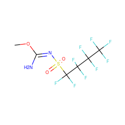 CO/C(N)=N/S(=O)(=O)C(F)(F)C(F)(F)C(F)(F)C(F)(F)F ZINC000036107569