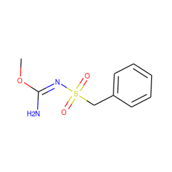 CO/C(N)=N/S(=O)(=O)Cc1ccccc1 ZINC000013808078