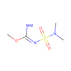 CO/C(N)=N/S(=O)(=O)N(C)C ZINC000013808076