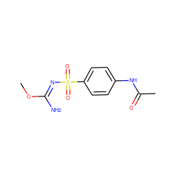 CO/C(N)=N/S(=O)(=O)c1ccc(NC(C)=O)cc1 ZINC000013808099