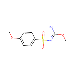 CO/C(N)=N/S(=O)(=O)c1ccc(OC)cc1 ZINC000013808116