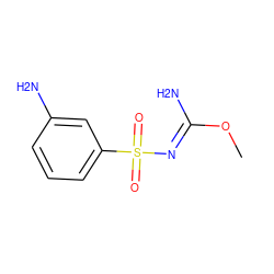 CO/C(N)=N/S(=O)(=O)c1cccc(N)c1 ZINC000013808103