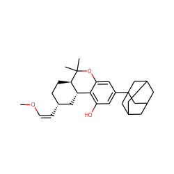 CO/C=C\[C@@H]1CC[C@@H]2[C@@H](C1)c1c(O)cc(C34CC5CC(CC(C5)C3)C4)cc1OC2(C)C ZINC000095602791