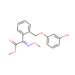 CO/N=C(/C(=O)OC)c1ccccc1COc1cccc(O)c1 ZINC000197896655