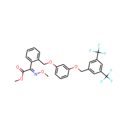 CO/N=C(/C(=O)OC)c1ccccc1COc1cccc(OCc2cc(C(F)(F)F)cc(C(F)(F)F)c2)c1 ZINC001772617278