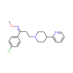 CO/N=C(/CCN1CCC(c2ccccn2)CC1)c1ccc(Cl)cc1 ZINC000036216712