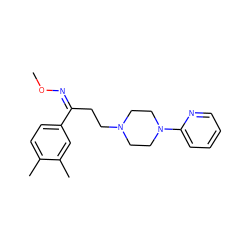 CO/N=C(/CCN1CCN(c2ccccn2)CC1)c1ccc(C)c(C)c1 ZINC000038147636