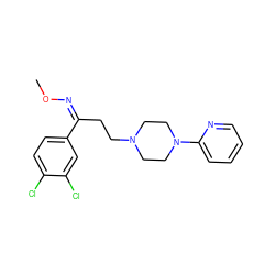 CO/N=C(/CCN1CCN(c2ccccn2)CC1)c1ccc(Cl)c(Cl)c1 ZINC000036476237