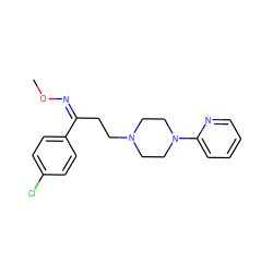 CO/N=C(/CCN1CCN(c2ccccn2)CC1)c1ccc(Cl)cc1 ZINC000038147630