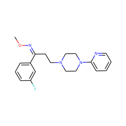 CO/N=C(/CCN1CCN(c2ccccn2)CC1)c1cccc(F)c1 ZINC000036216748