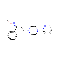 CO/N=C(/CCN1CCN(c2ccccn2)CC1)c1ccccc1 ZINC000038147650