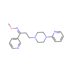 CO/N=C(/CCN1CCN(c2ccccn2)CC1)c1cccnc1 ZINC000036216736