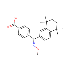 CO/N=C(/c1ccc(C(=O)O)cc1)c1ccc2c(c1)C(C)(C)CCC2(C)C ZINC000004632539